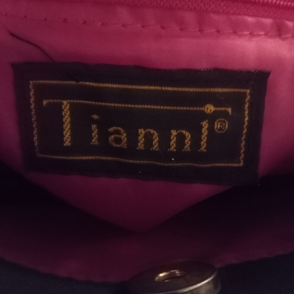 Tianna purse,black embroidered multi color dots - Picture 3 of 5